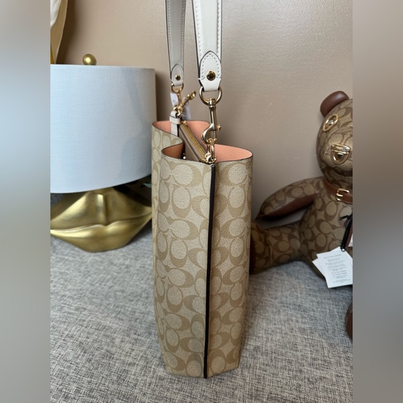 $259 COACH MOLLIE BUCKET BAG KHAKI  In Signature Canvas - Picture 7 of 8